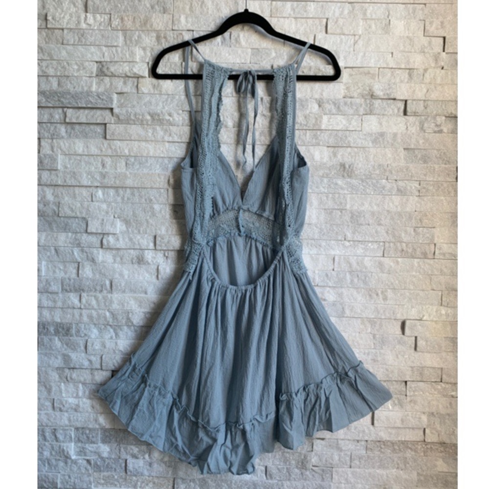 Dusty Blue Mini Dress - Picture 5 of 8